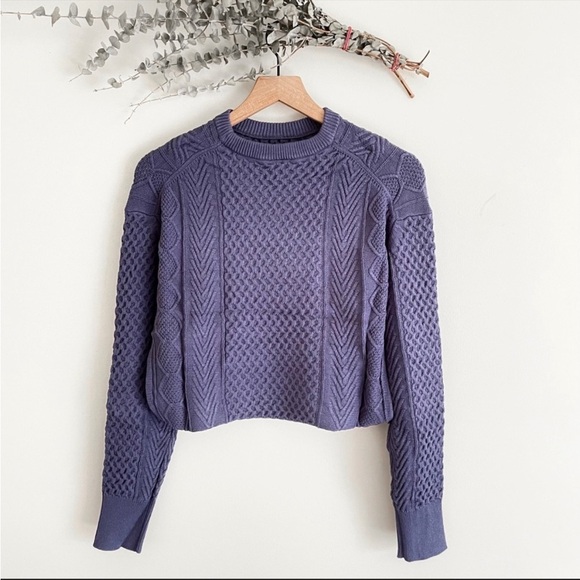 Shopbop Sokie Collective Tank Sweater Long Sleeve Purplish Blue Large NWT - Picture 8 of 13